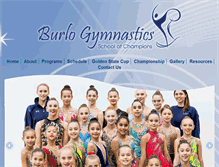 Tablet Screenshot of burlogymnastics.com